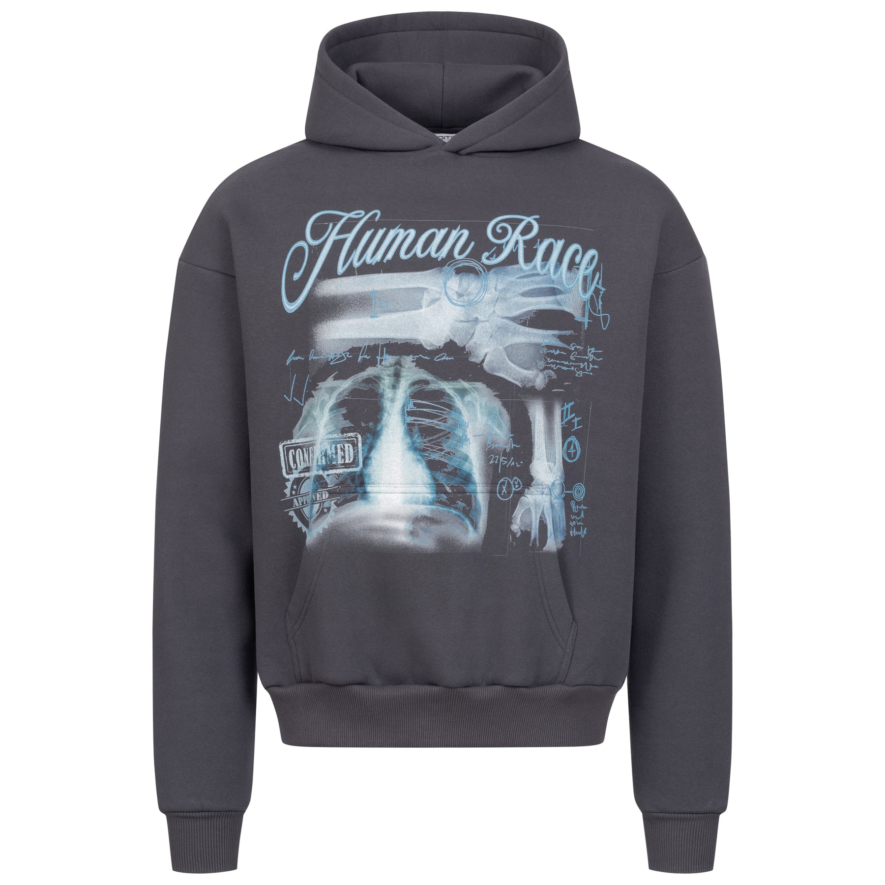 Skeleton Human Race Washed Hoodie HOODIE Vaditim   