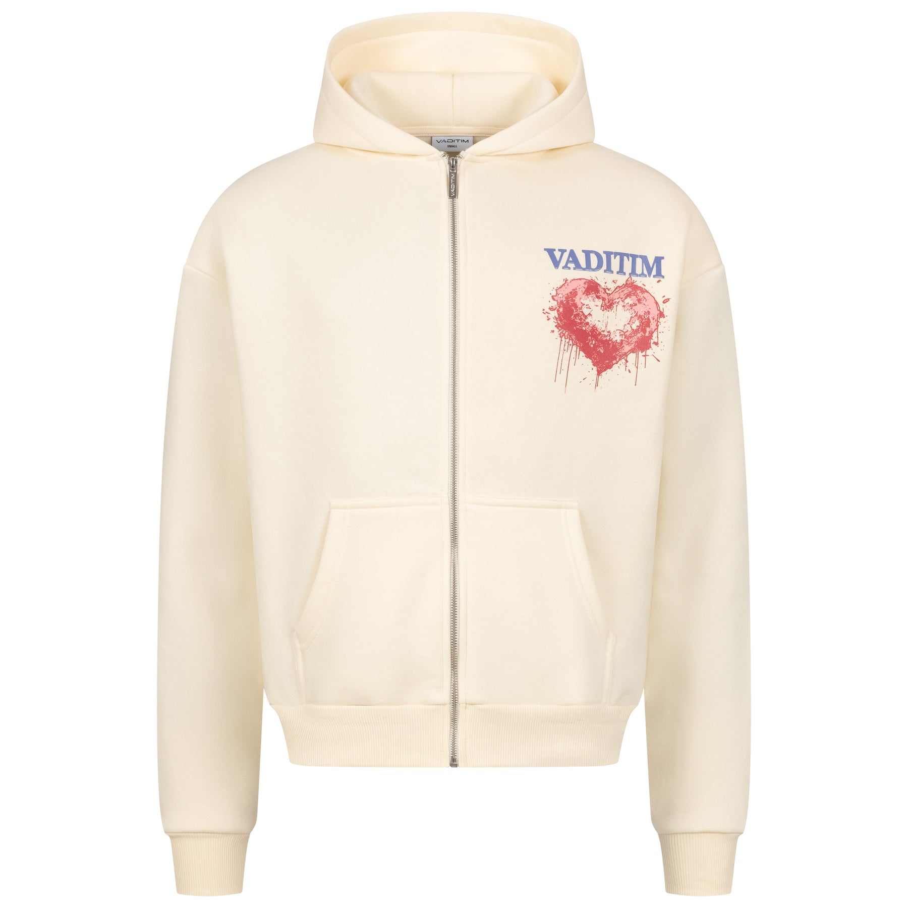 Love Hurts Cream Zipper HOODIE Vaditim