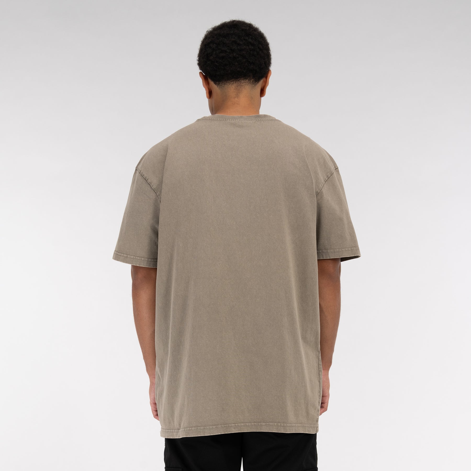 Acid Washed Darkkaki T-Shirt Vaditim