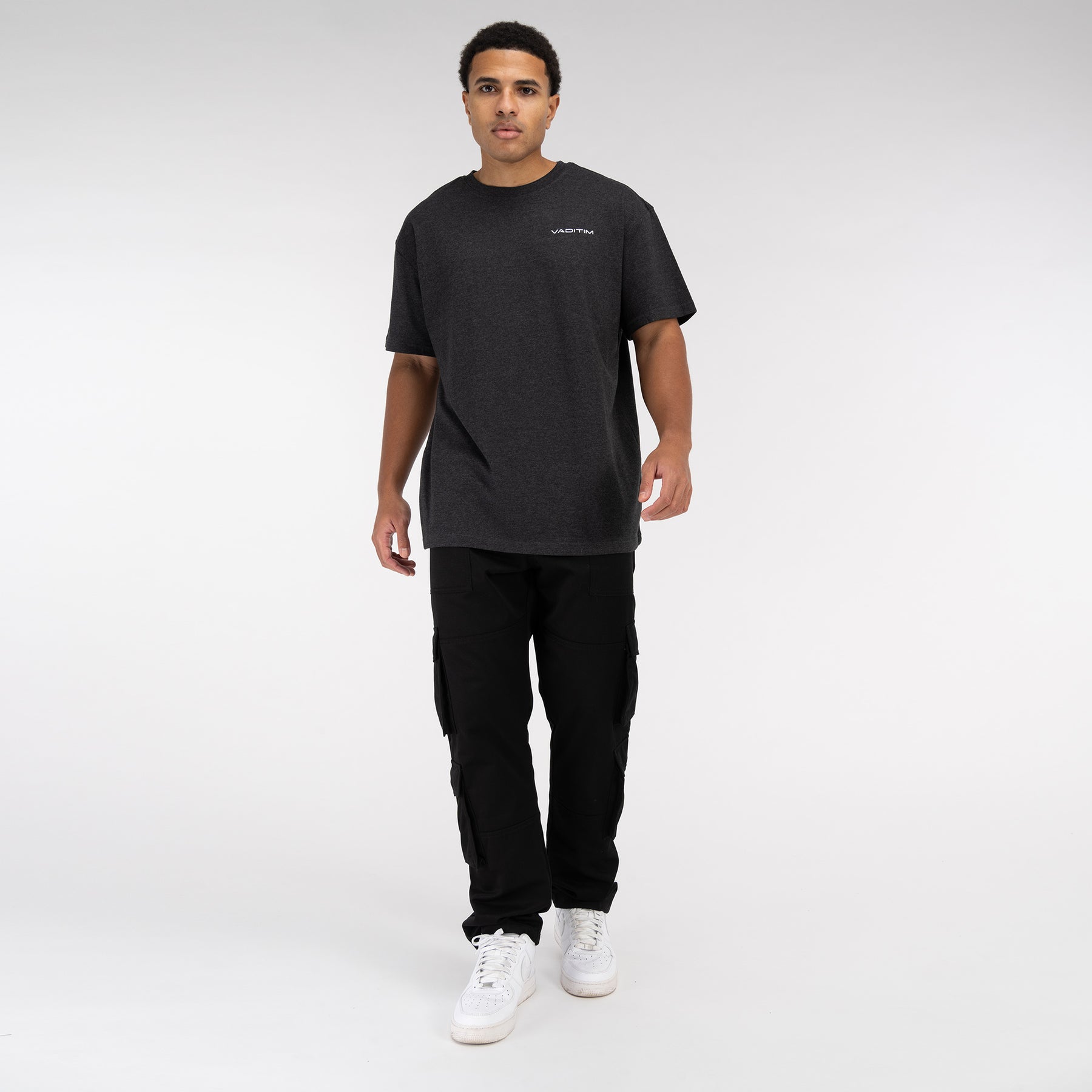 Acid Washed Black T-Shirt Vaditim