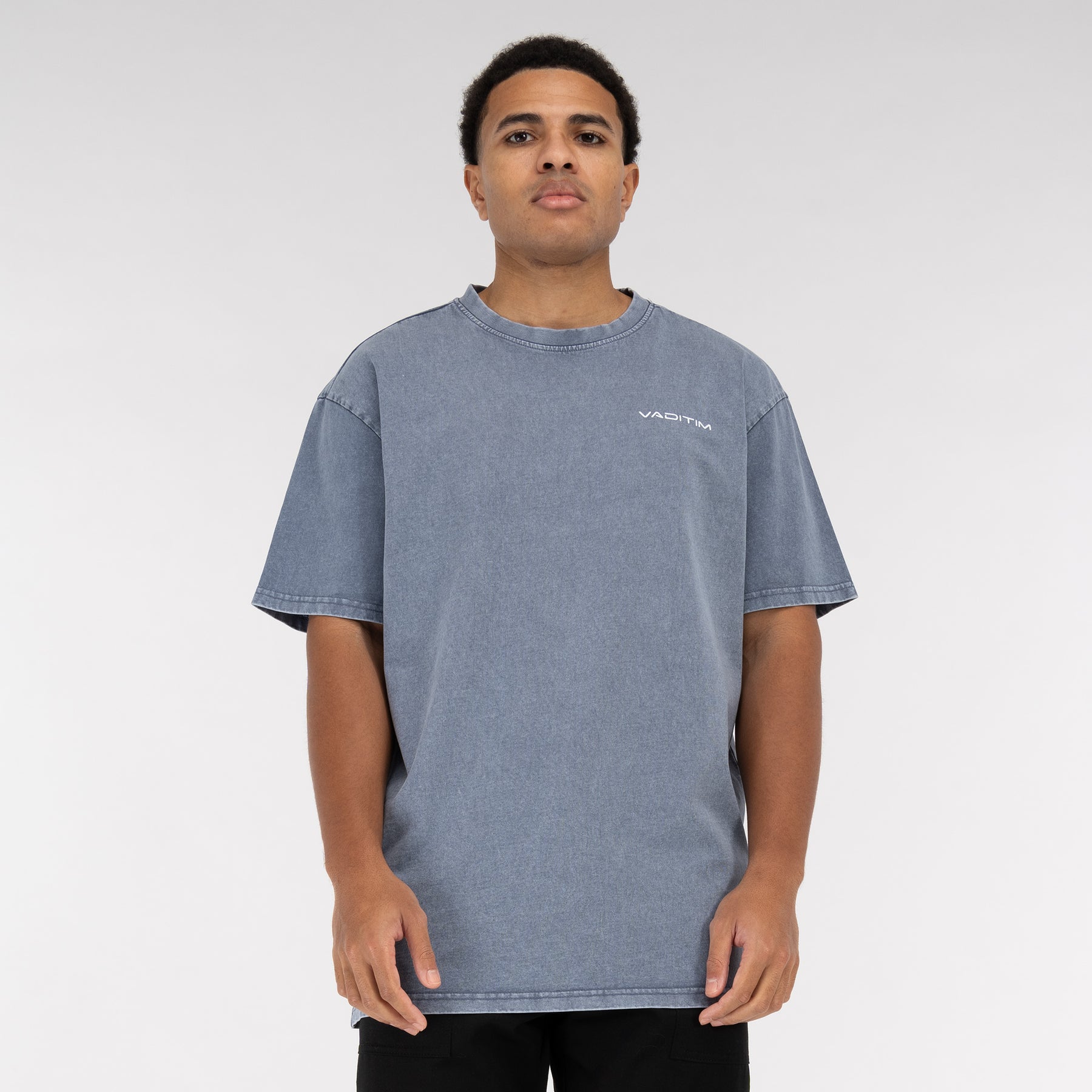 Acid Washed Vintageblue T-Shirt Vaditim