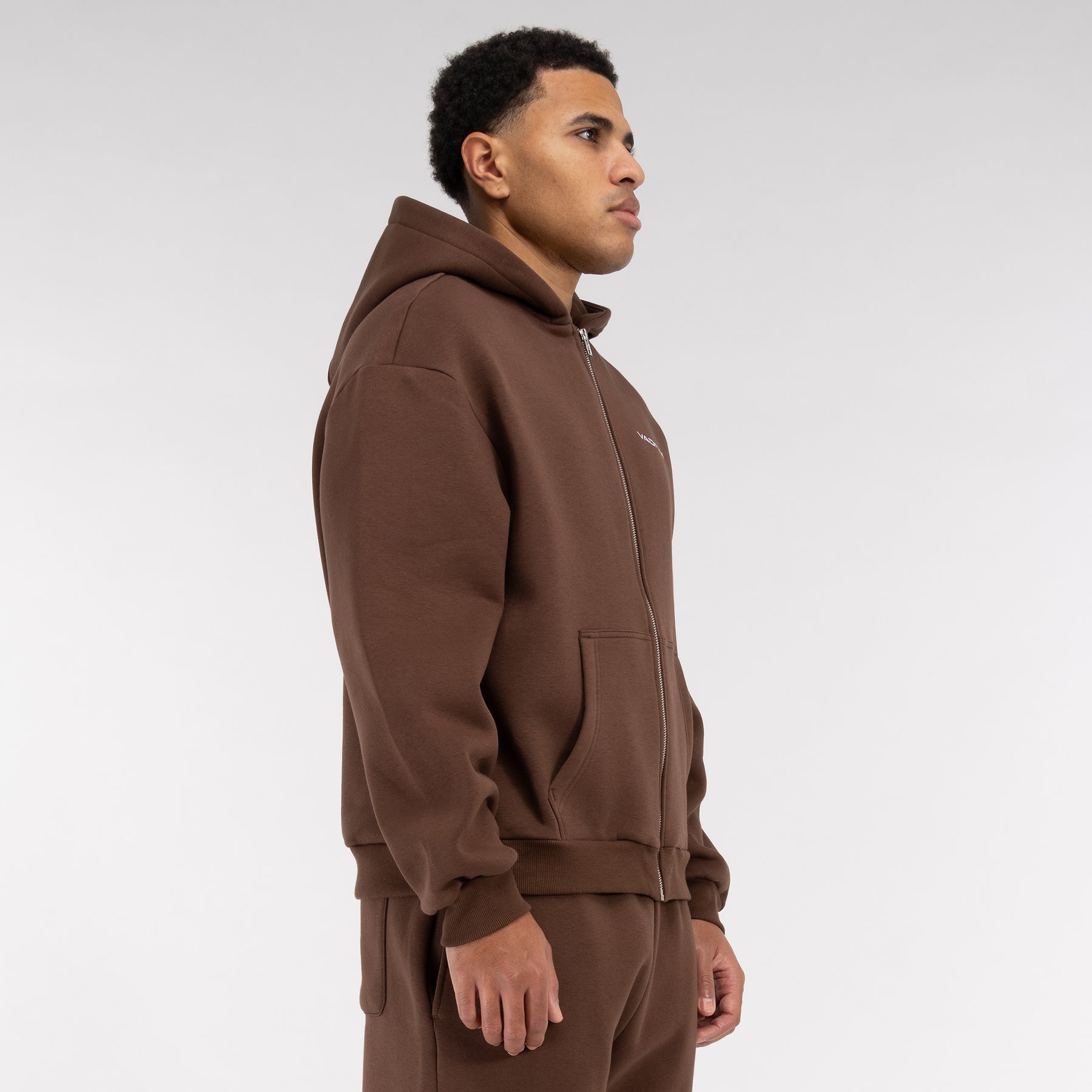 Chocolatebrown Basic Zipper Vaditim