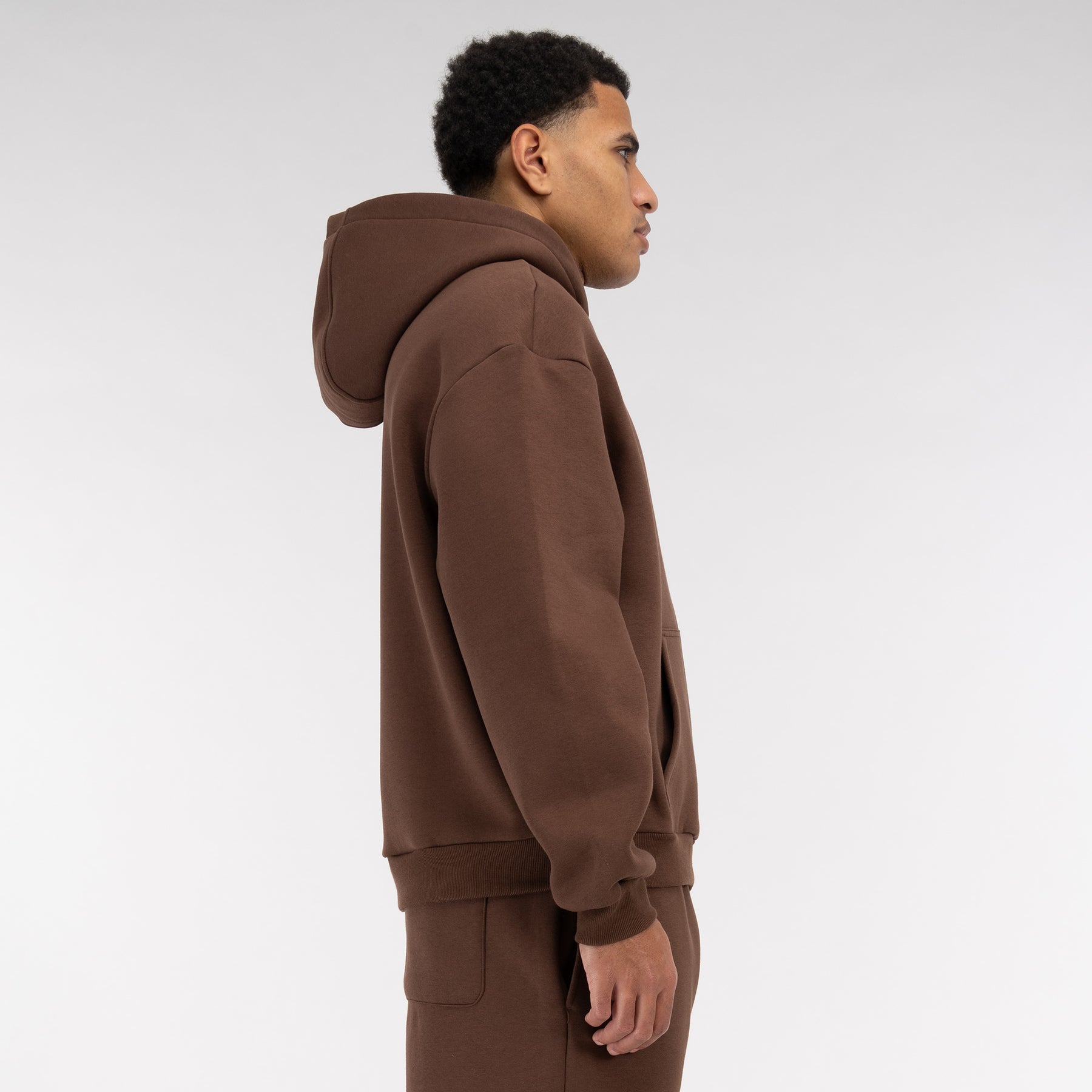 Chocolatebrown Basic Zipper Vaditim