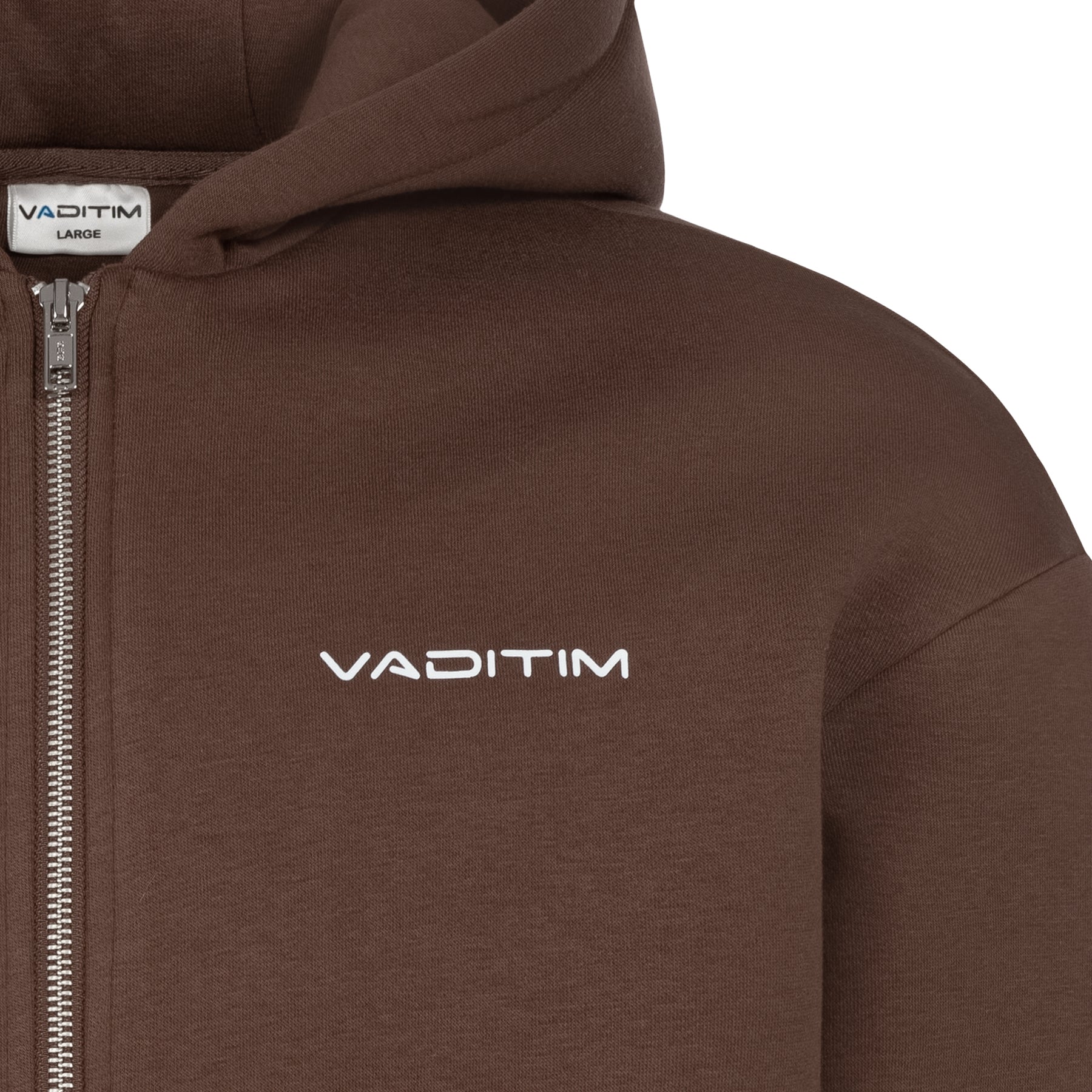 Chocolatebrown Basic Zipper Vaditim