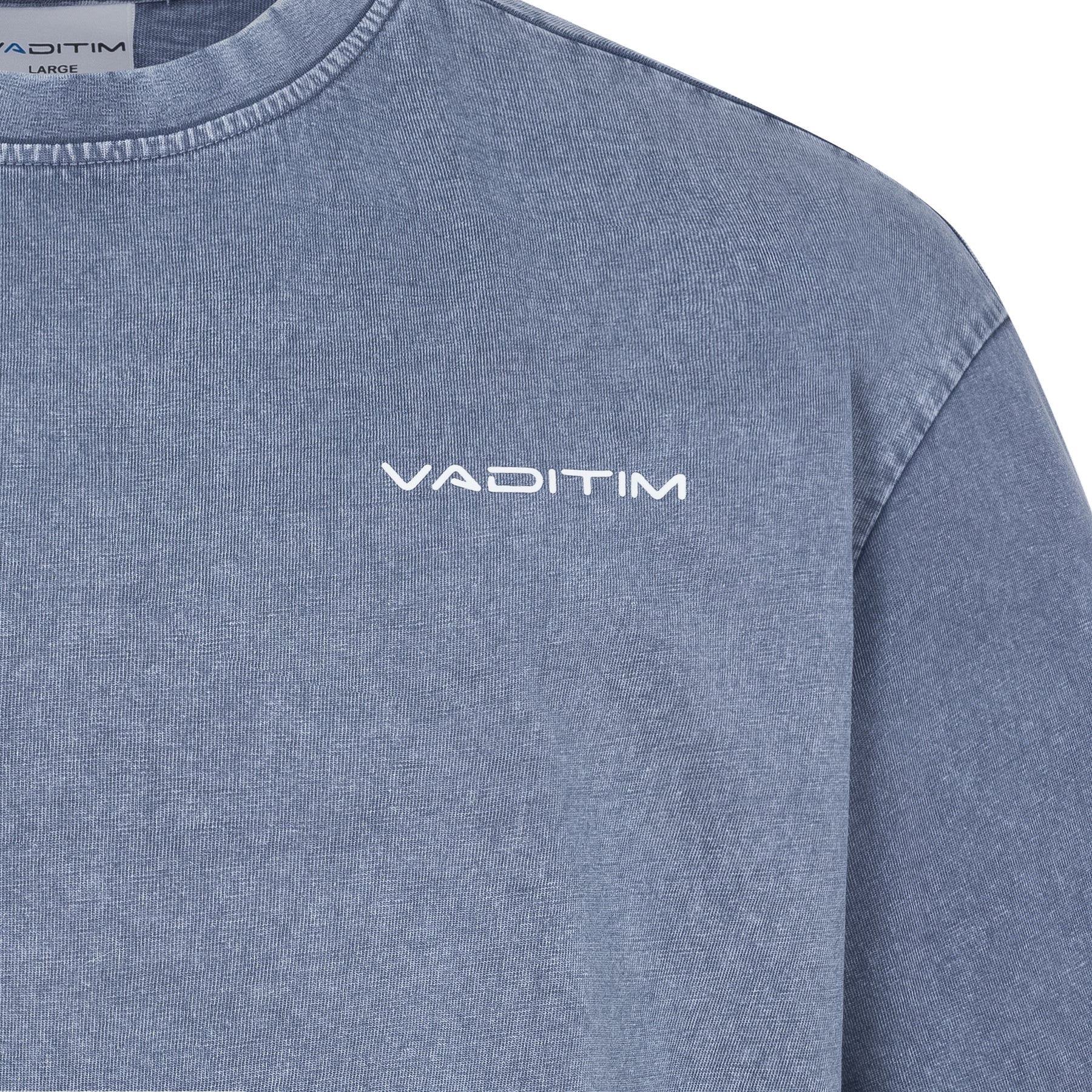 Acid Washed Vintageblue T-Shirt Vaditim
