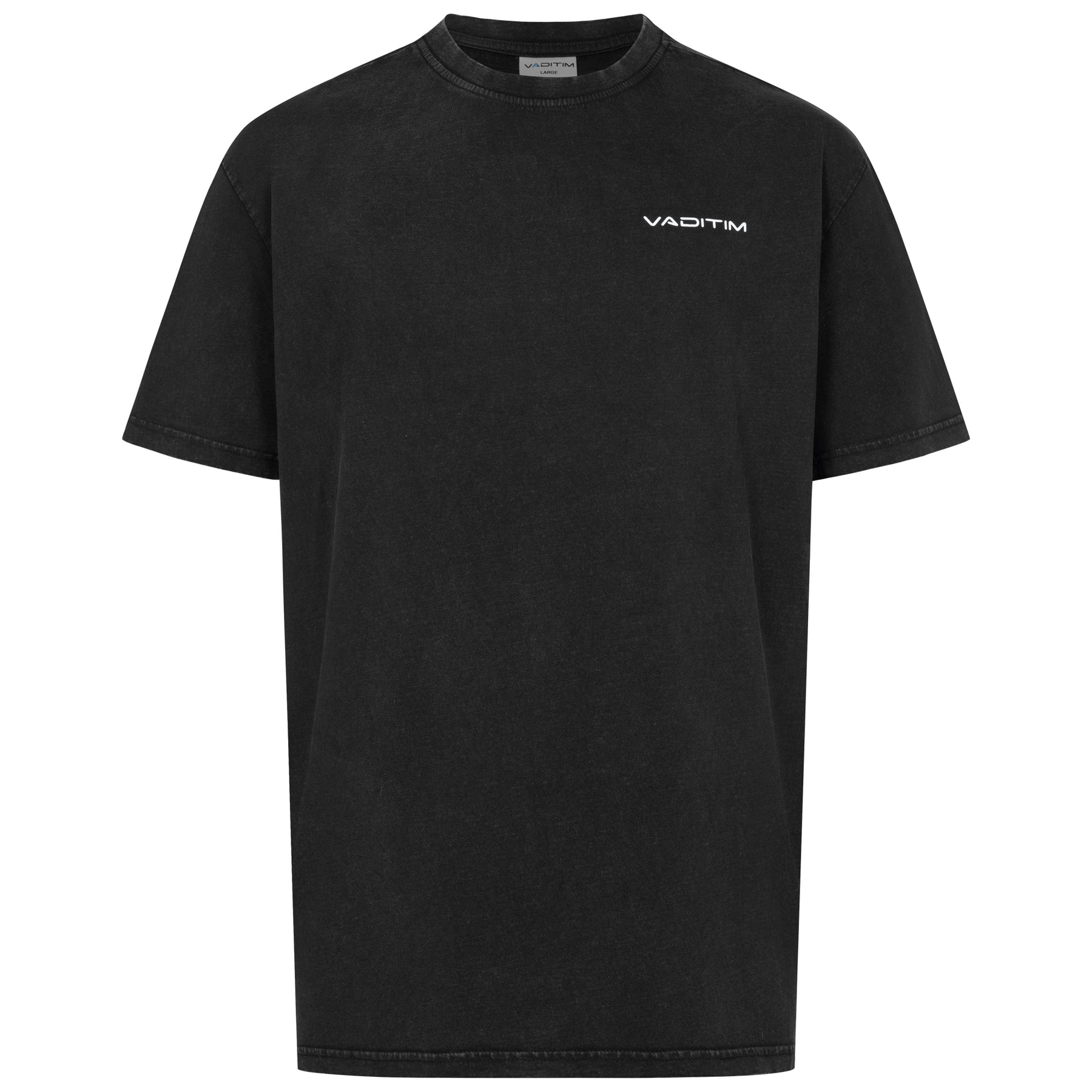 Acid Washed Black T-Shirt Vaditim