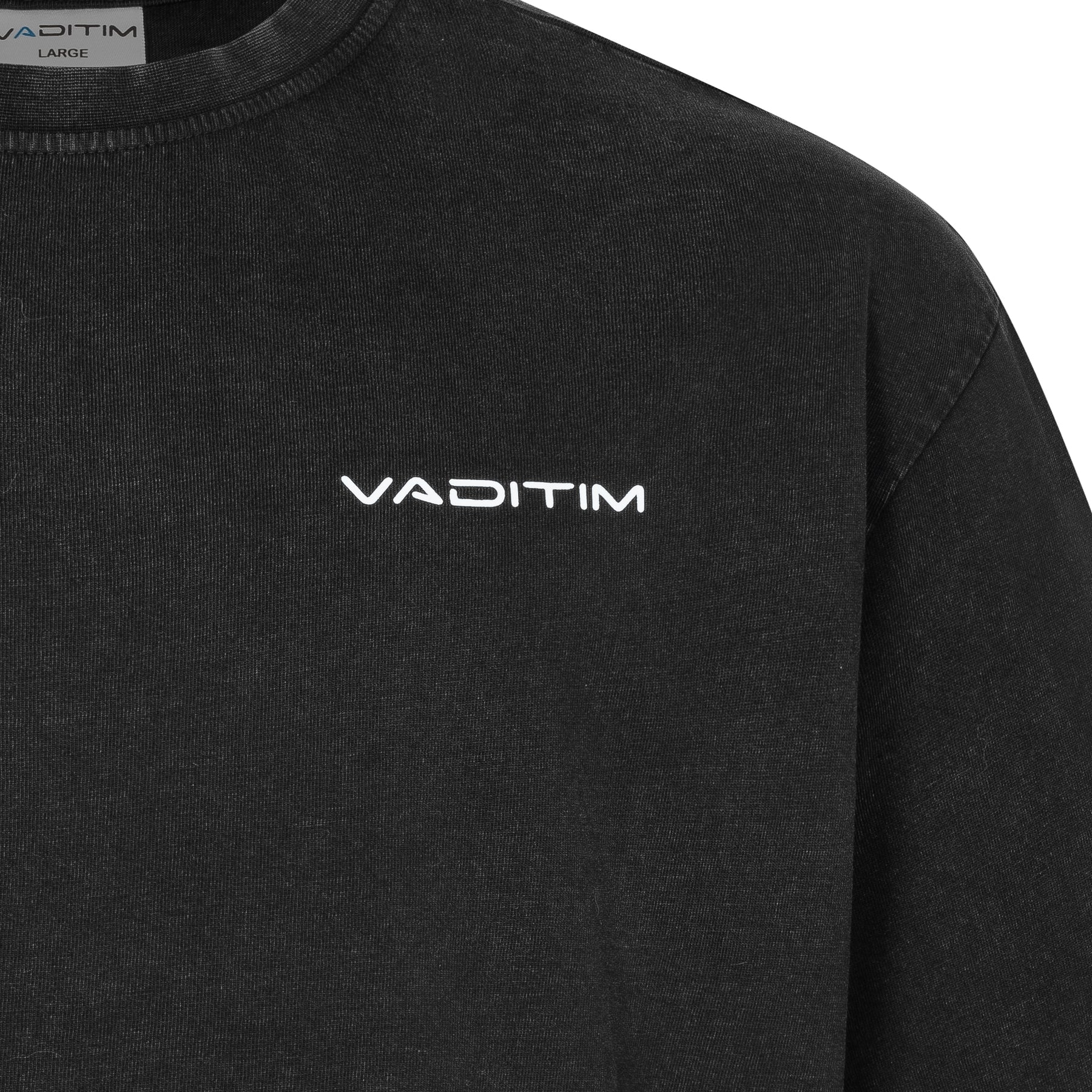 Acid Washed Black T-Shirt Vaditim