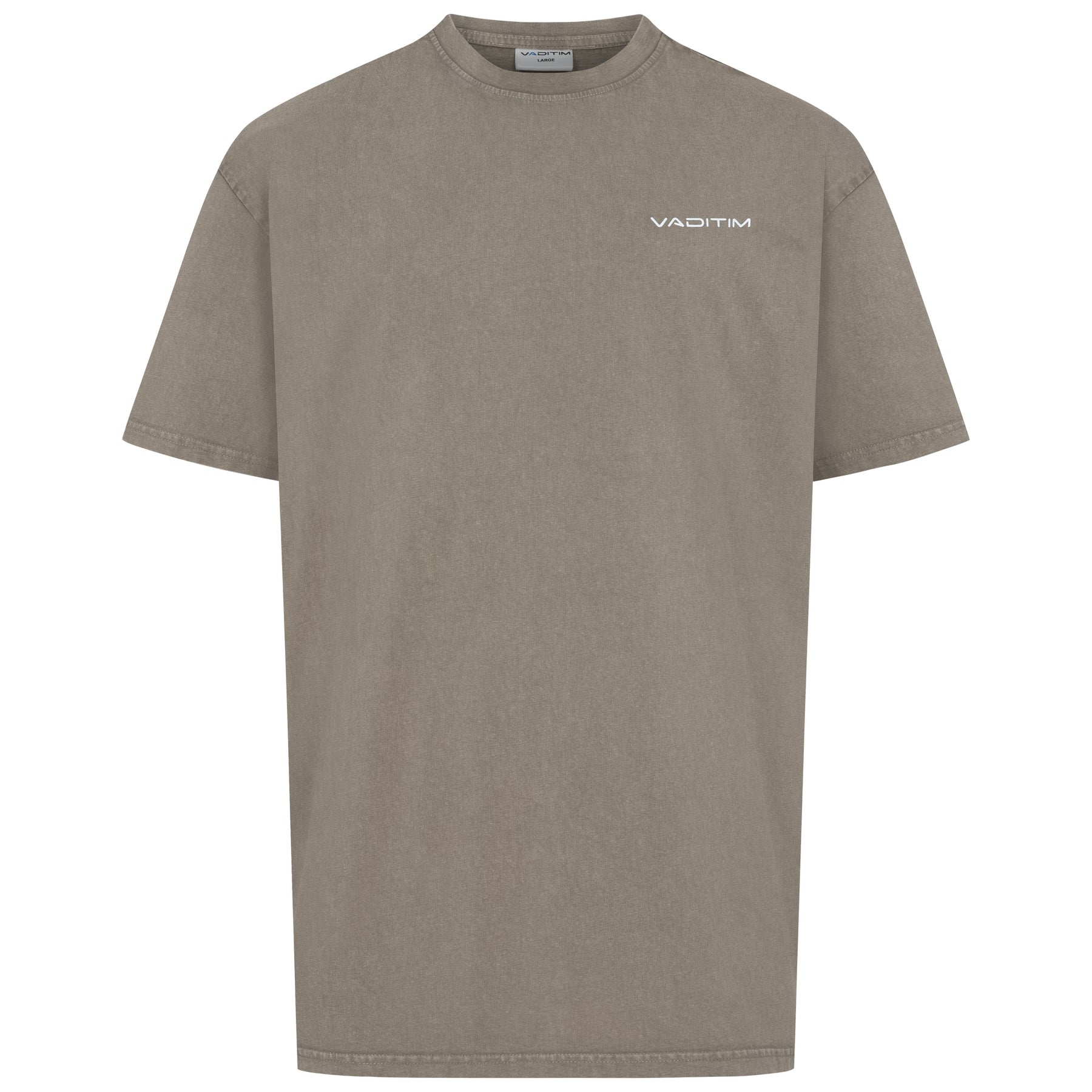 Acid Washed Darkkaki T-Shirt Vaditim