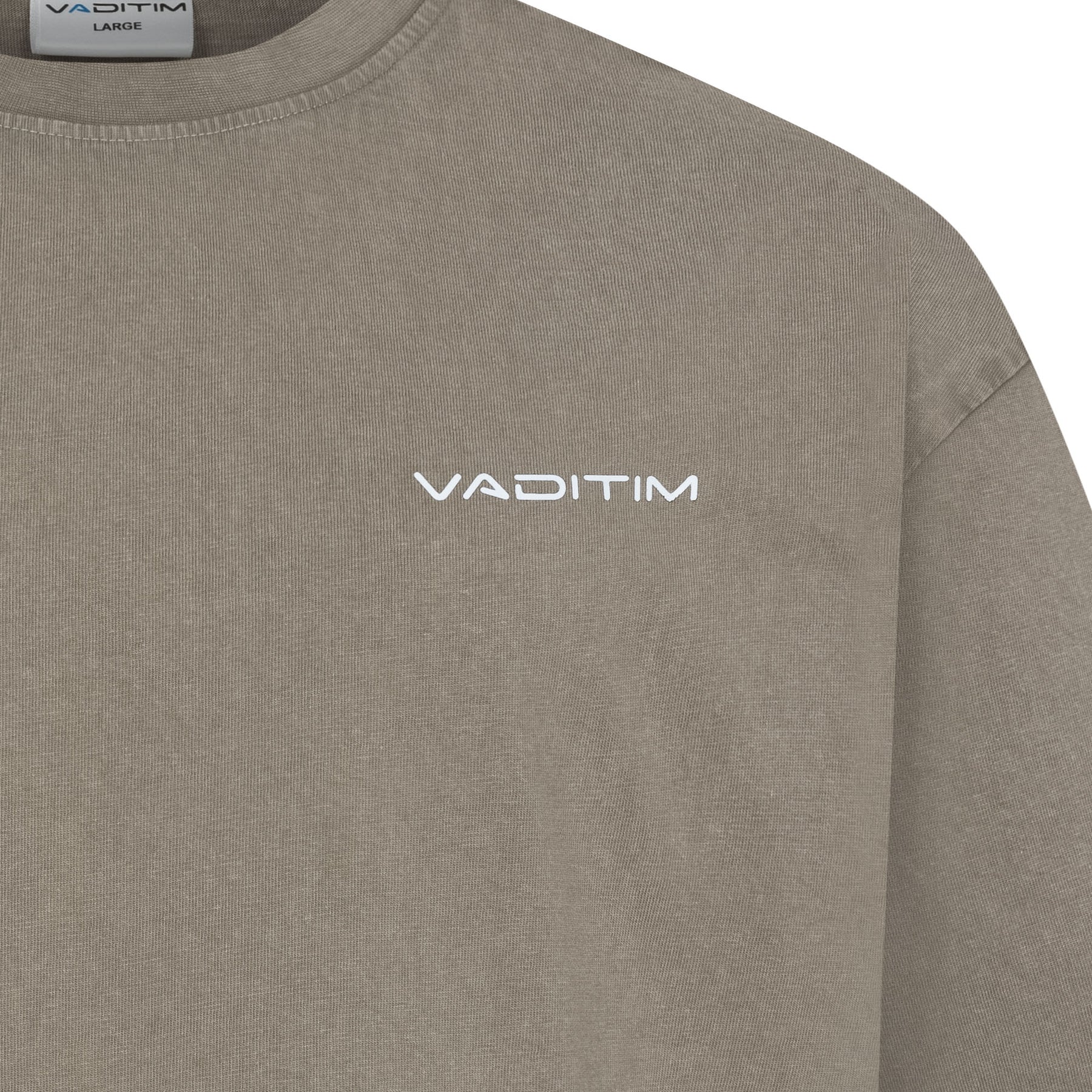 Acid Washed Darkkaki T-Shirt Vaditim