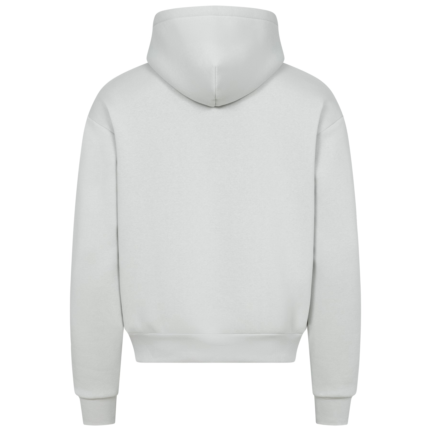 Light Grey / Black 3D College Zipper HOODIE Vaditim