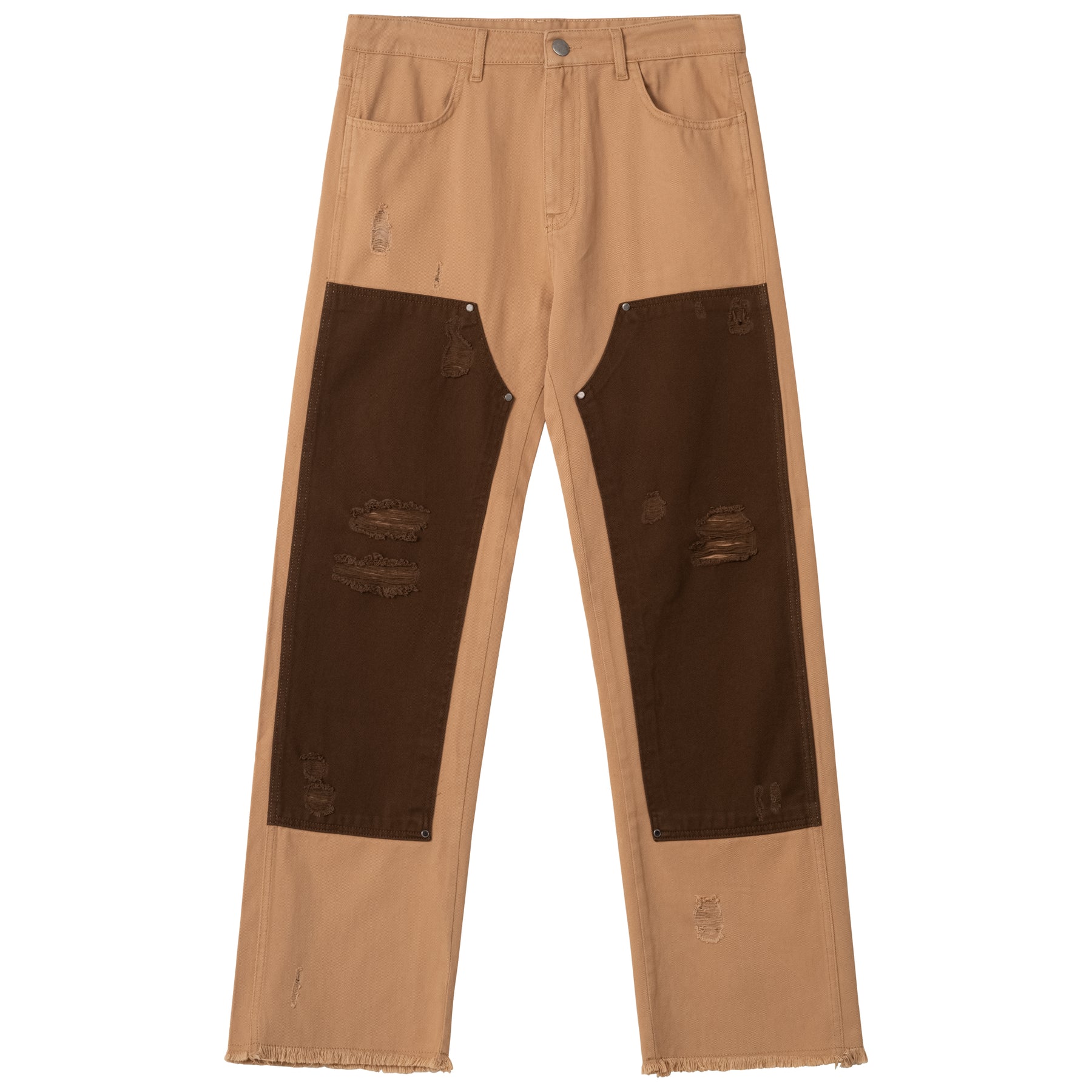 Sand Brown Flared Carpenter Denim Vaditim Vaditim