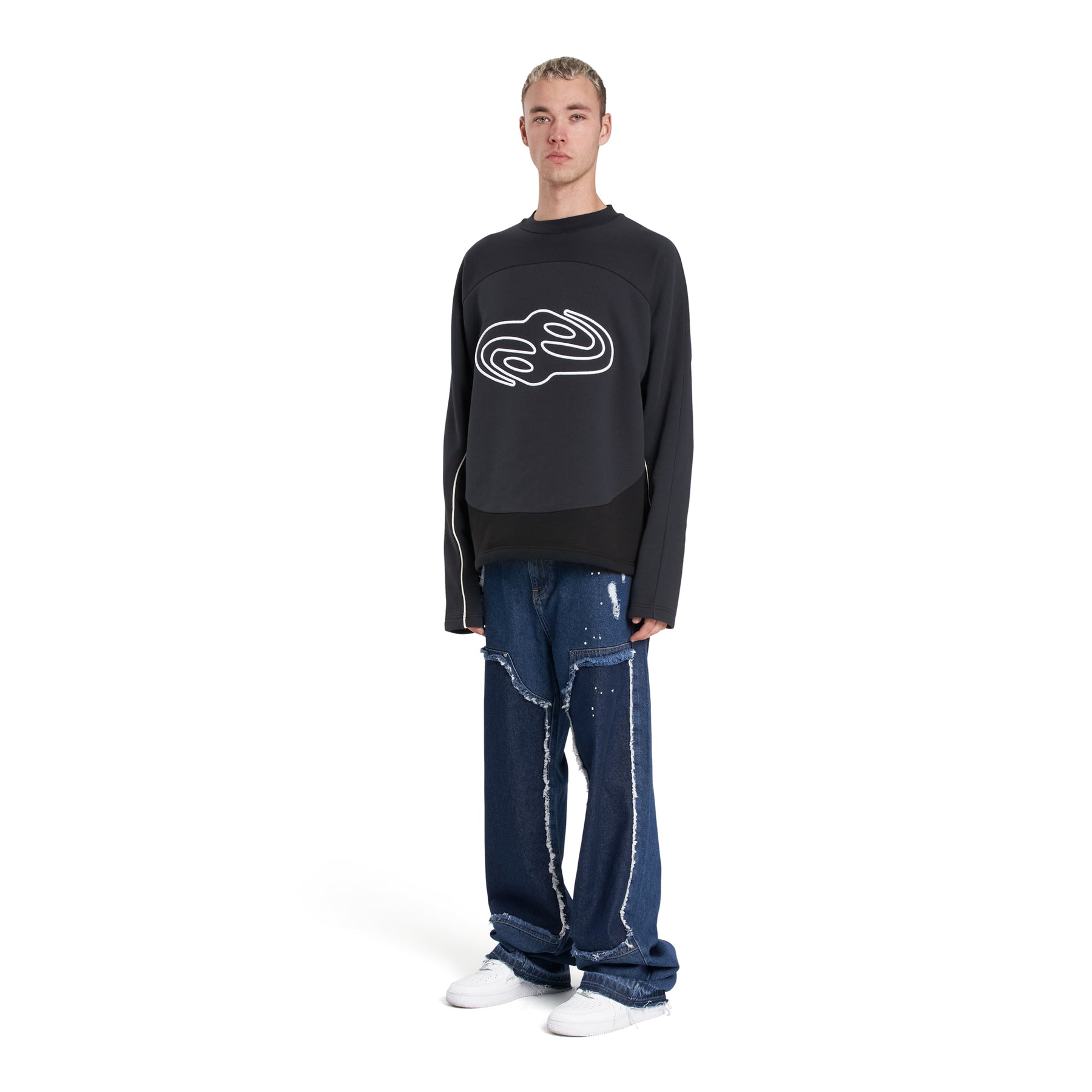 Dark Blue Flared Carpenter Denim Vaditim Vaditim