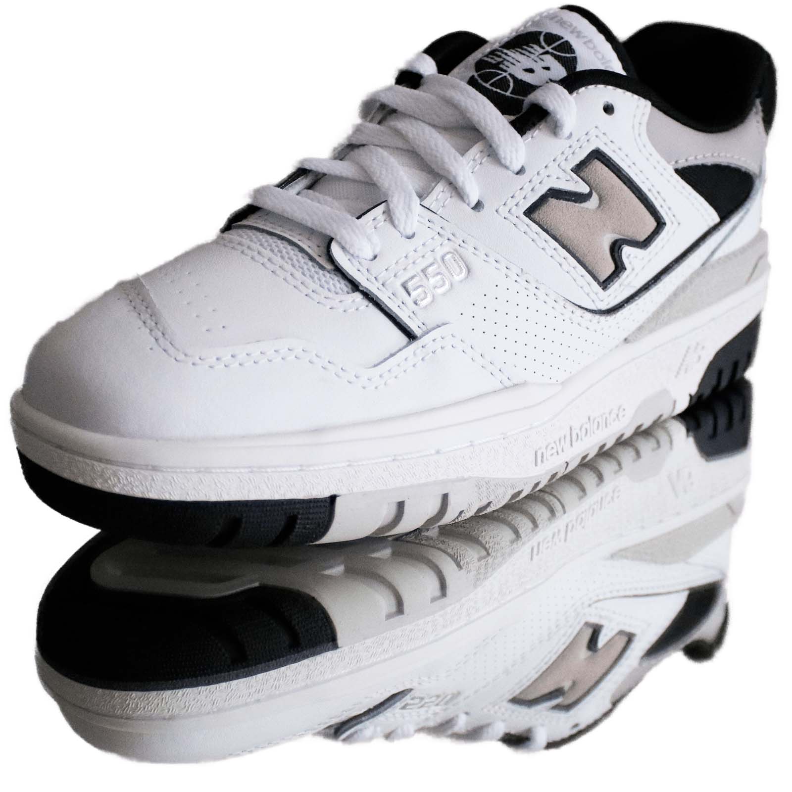 New Balance 550 White Black Grey Schuhe Vaditim