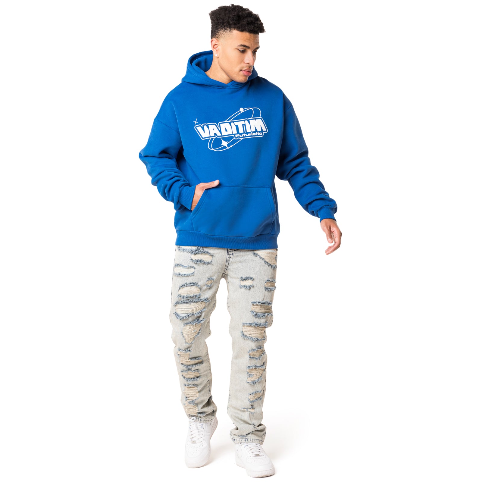 ROYAL BLUE VADITIM FUTURISTIC HOODIE  Vaditim   