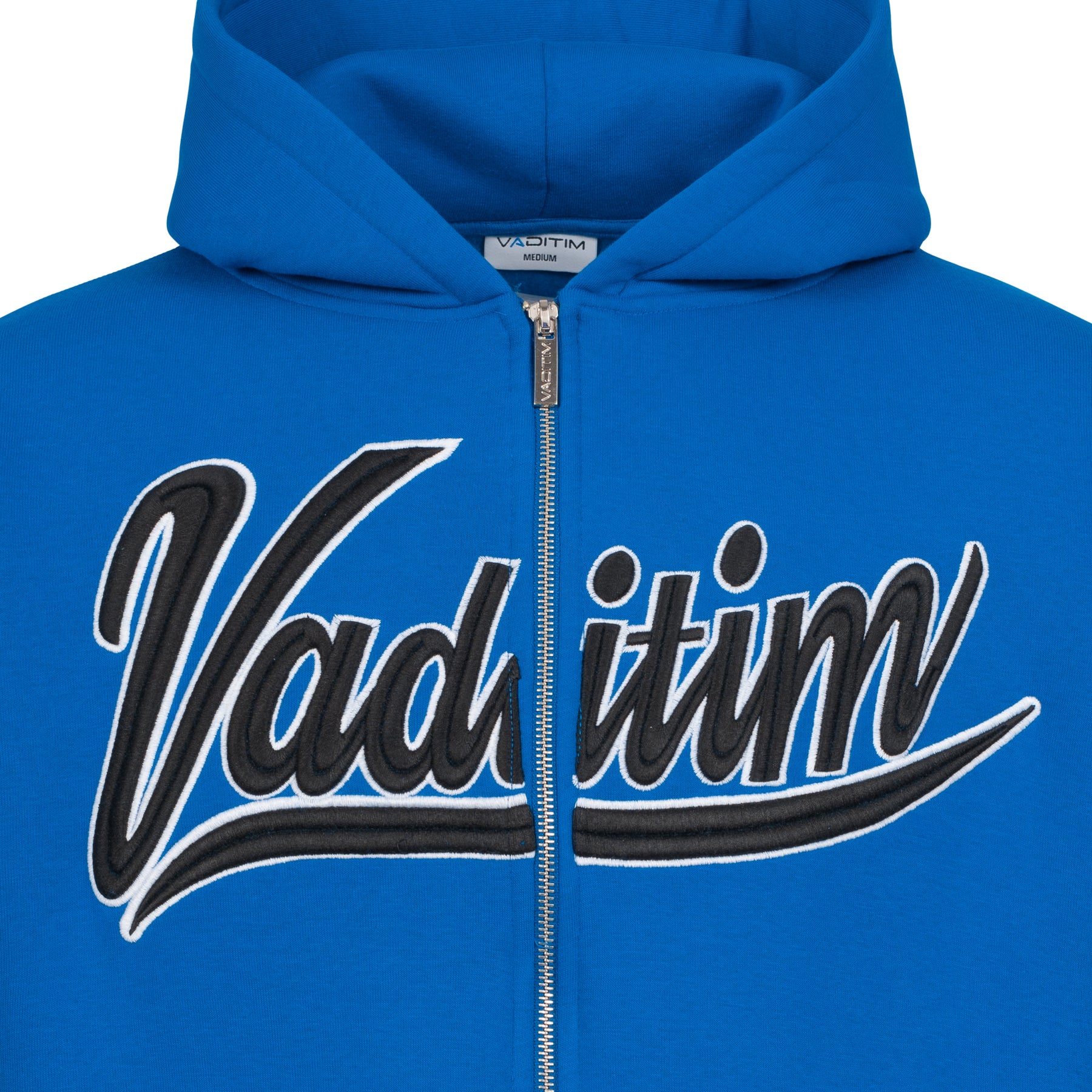 Royal Blue / Black 3D College Zipper HOODIE Vaditim