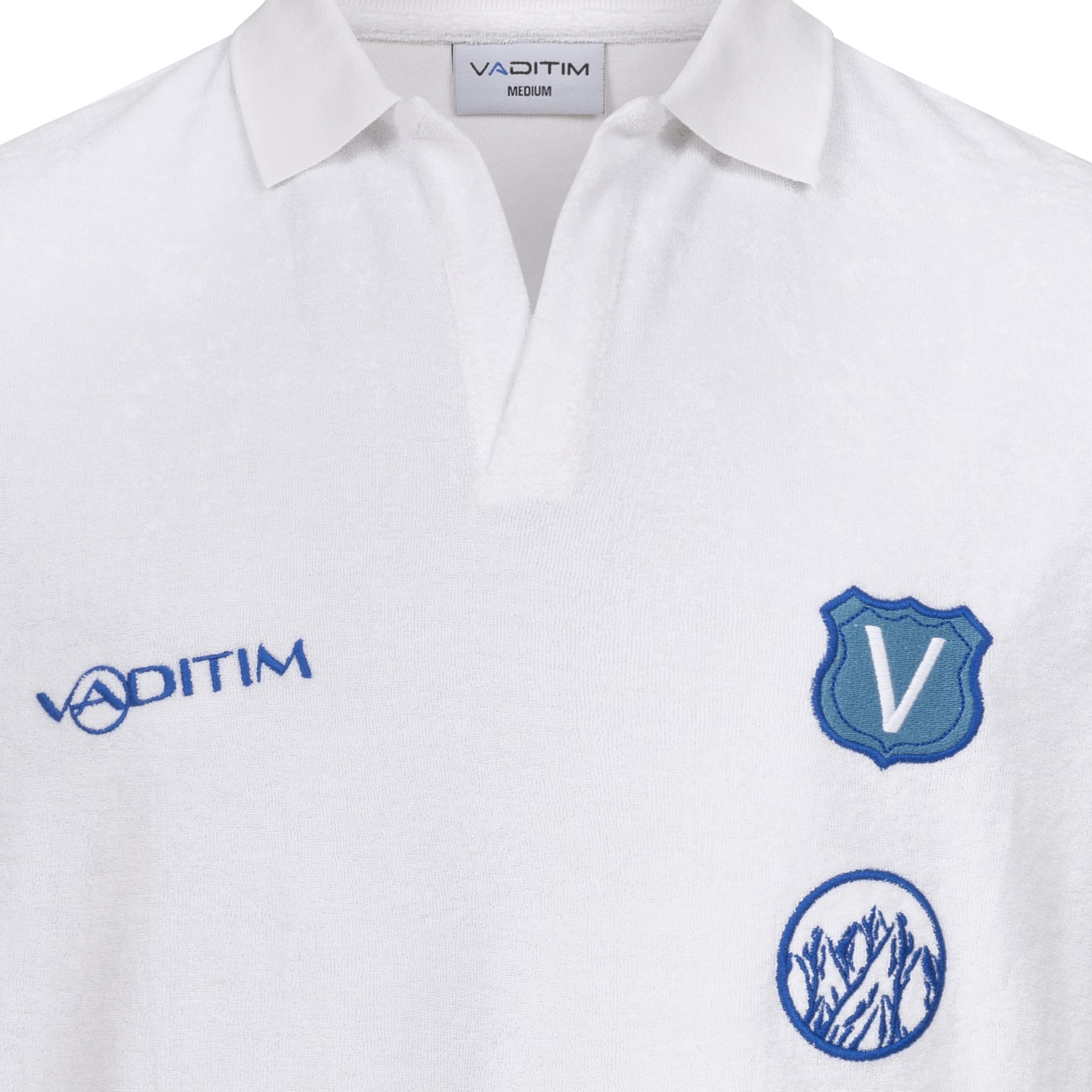 Patched Frottee Polo Clothing Vaditim
