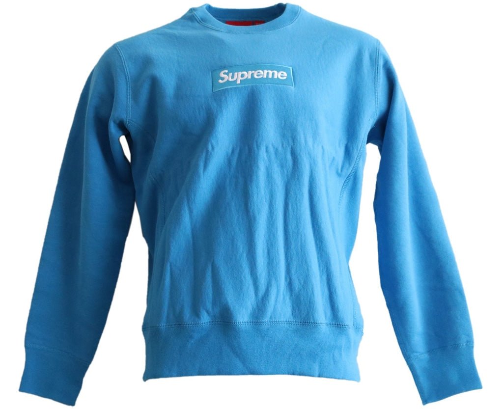 Box Logo Crewneck (FW18) Bright Royal Supreme vendor-unknown