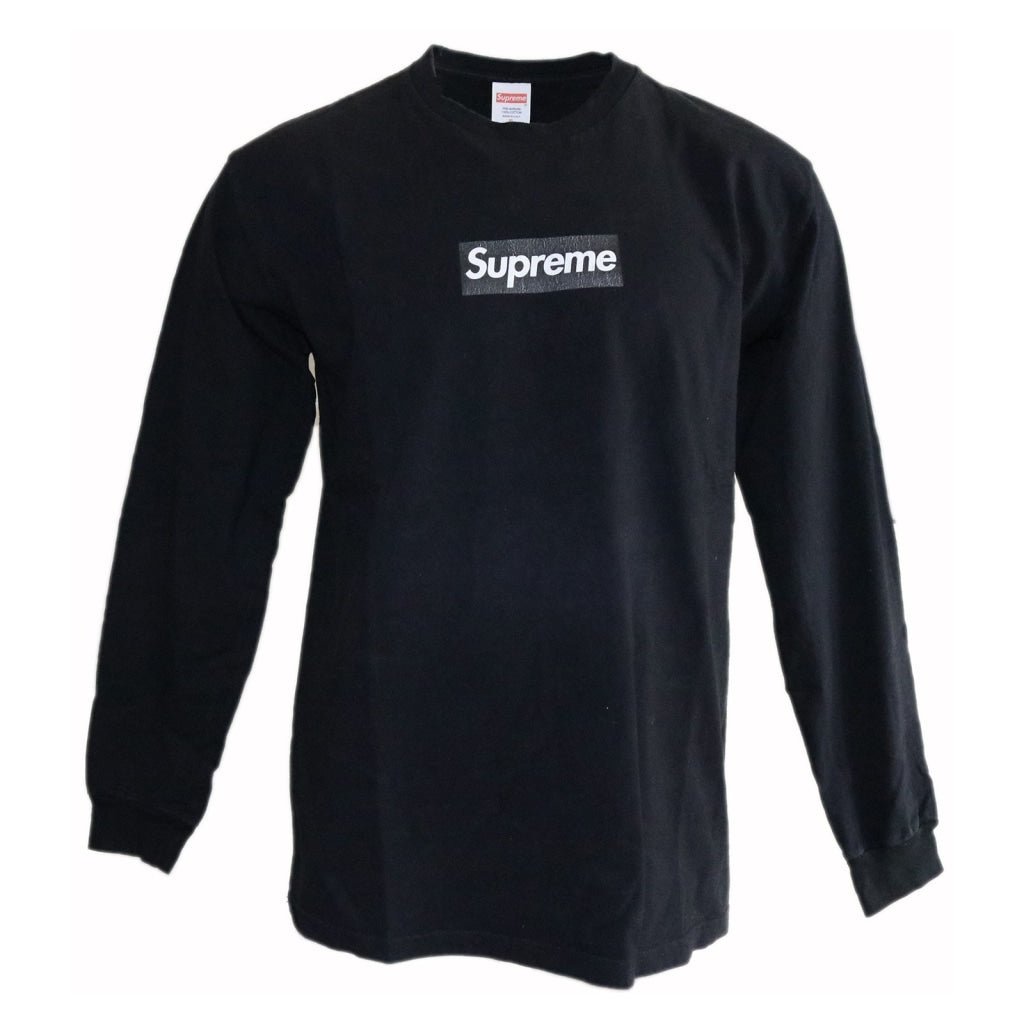 F&F Grey on Dark Blue Box Logo longsleeve Supreme vendor-unknown   