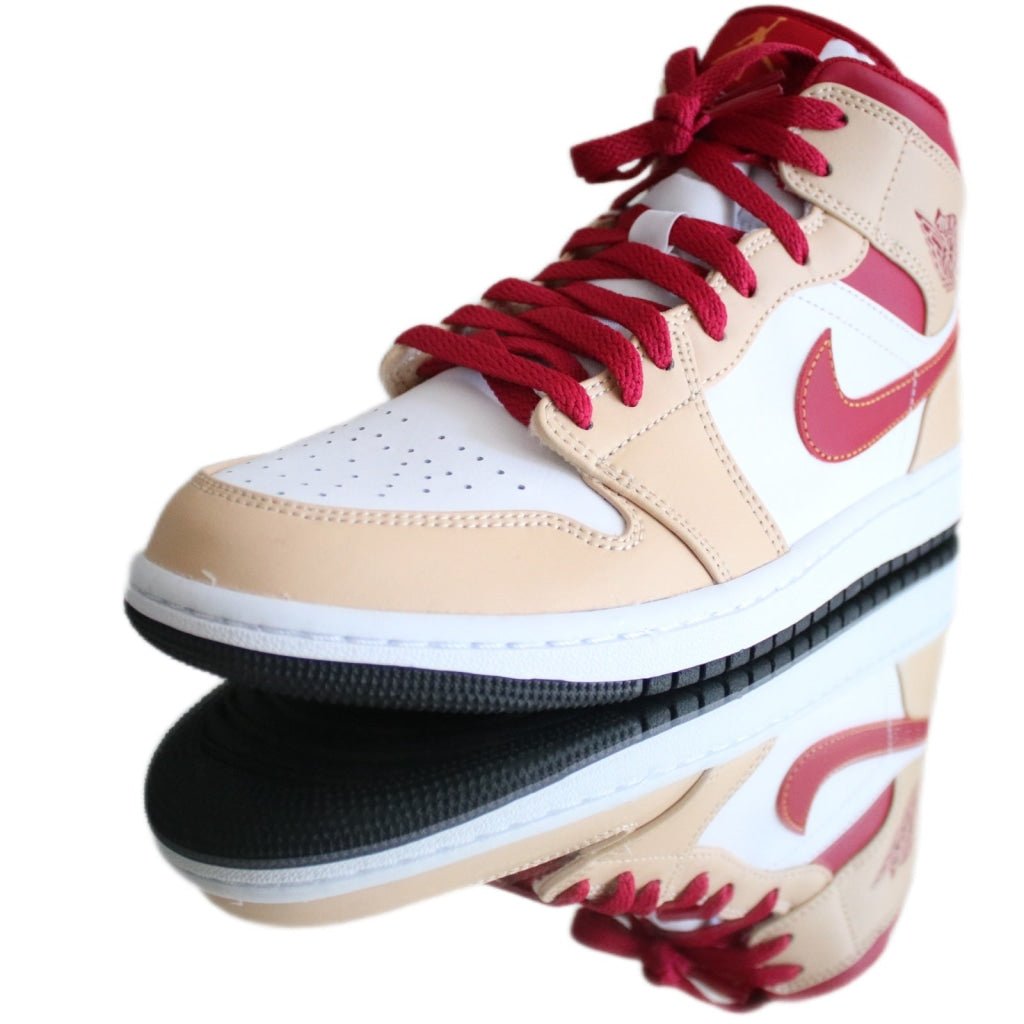 Jordan 1 Mid Light Curry Cardinal Vaditim