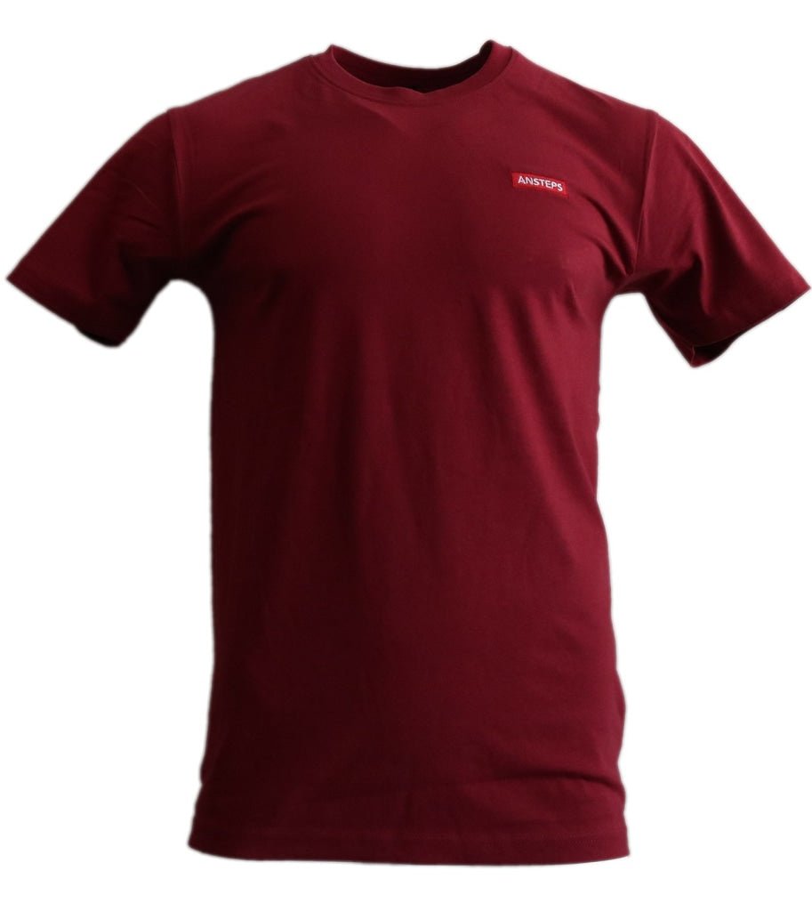 T-SHIRT BOX LOGO BURGUNDY Clothing vendor-unknown