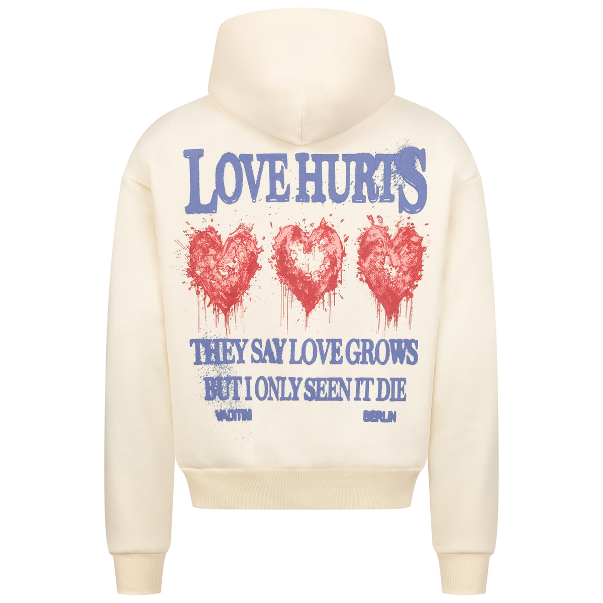 Love Hurts Cream Zipper HOODIE Vaditim   