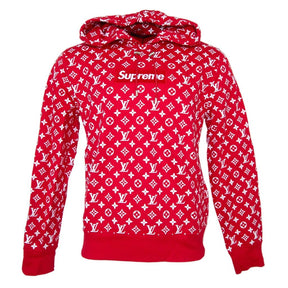 2017 Supreme x Louis Vuitton Box Logo Pullover Hoodie Red Monogram Supreme vendor-unknown   