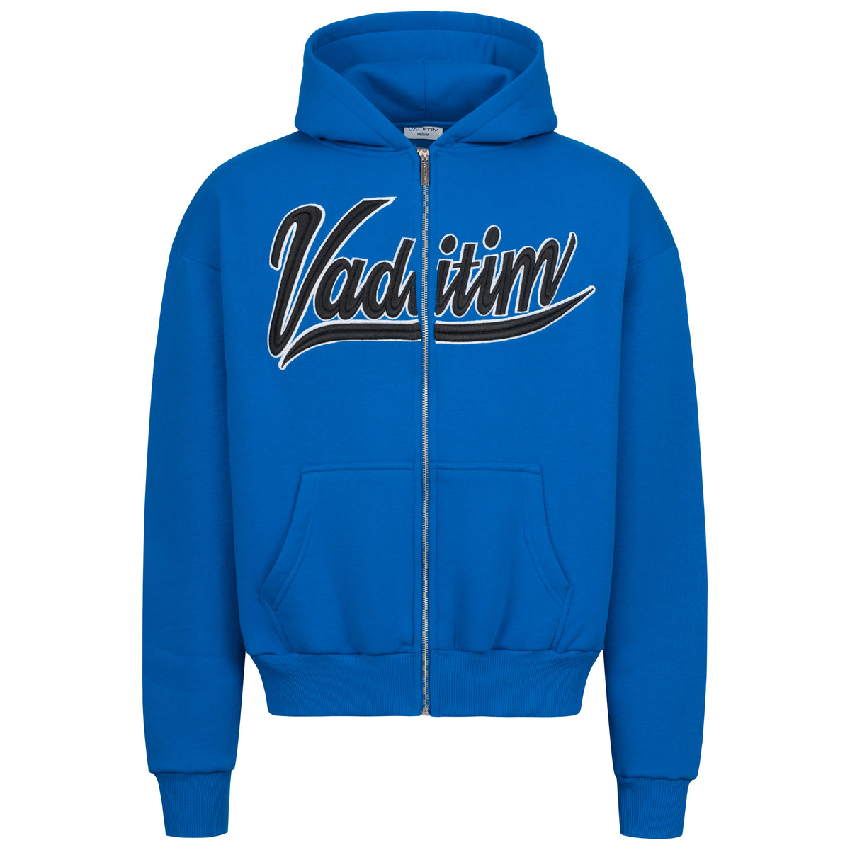 Royal Blue / Black 3D College Zipper HOODIE Vaditim   