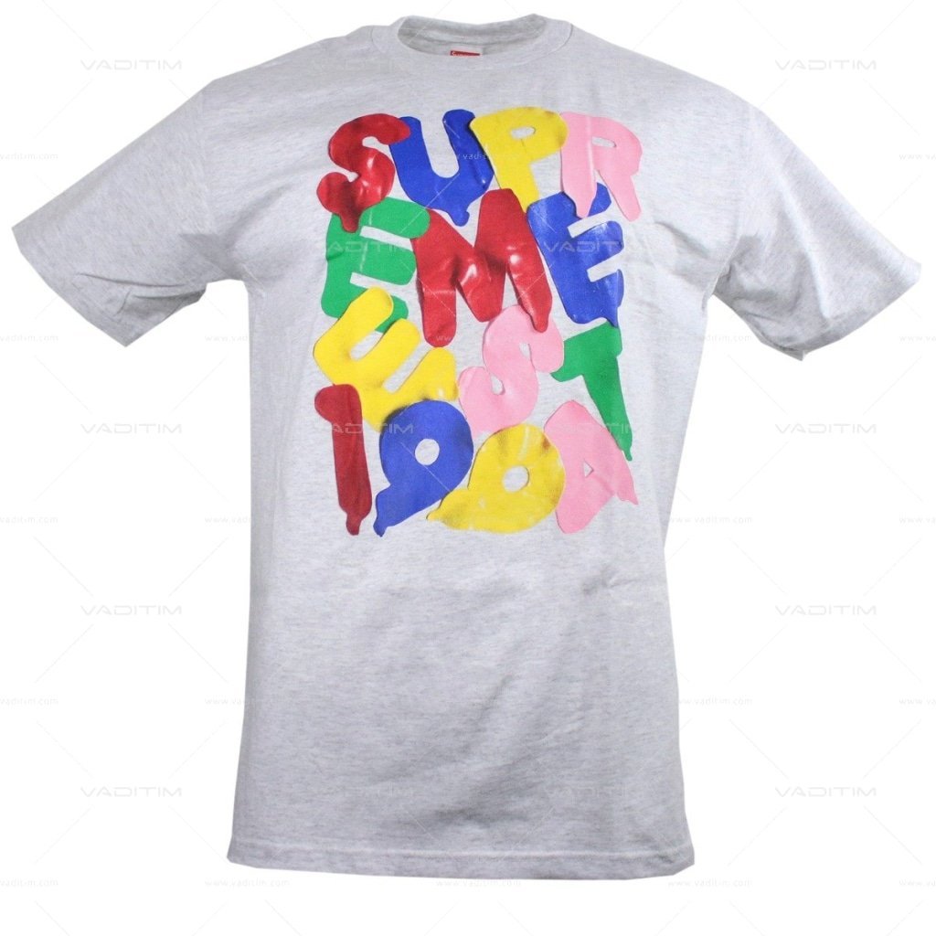 Balloons Tee Ash Grey Supreme vendor-unknown M Grau 