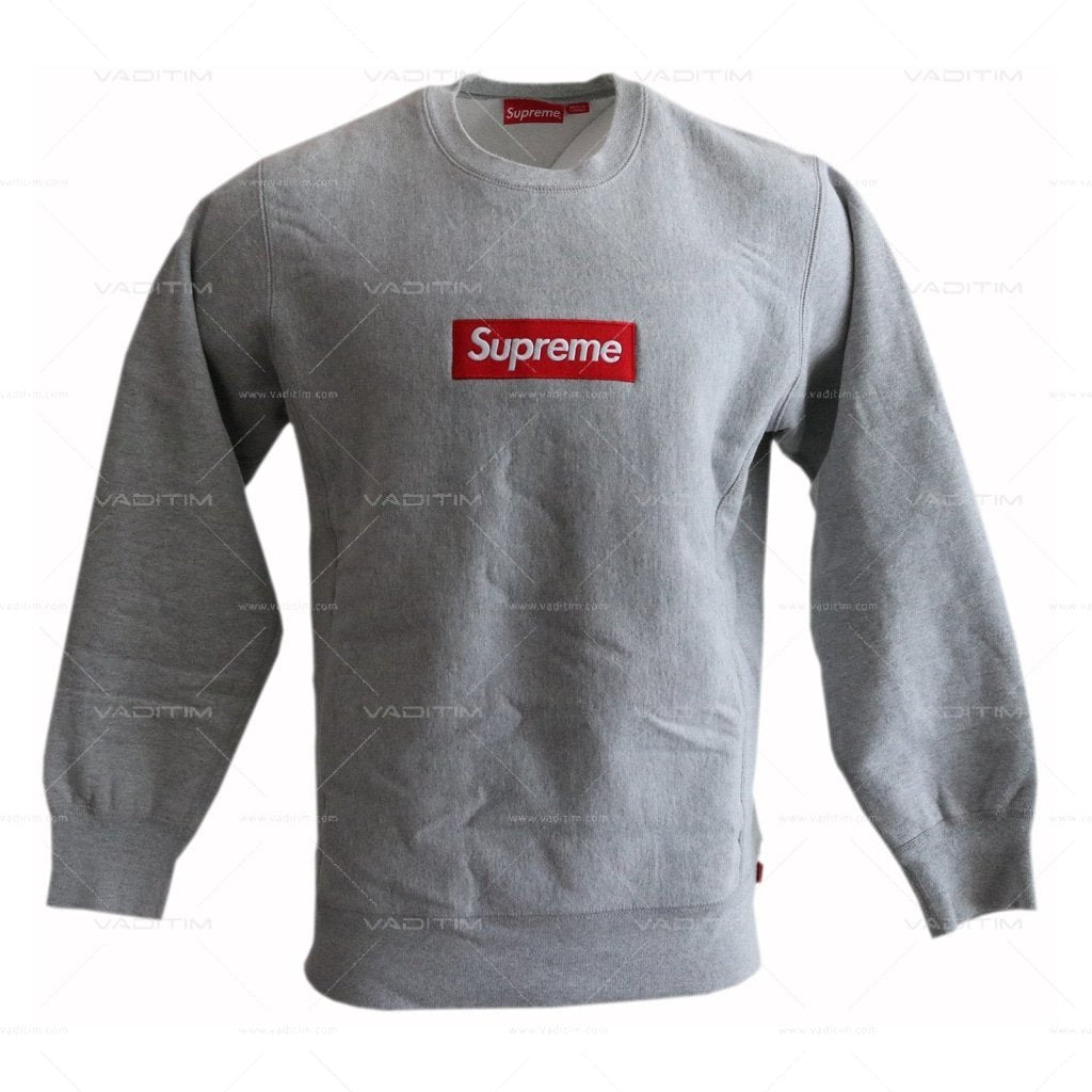 Grey Box Logo Crewneck 2015 Supreme vendor-unknown   