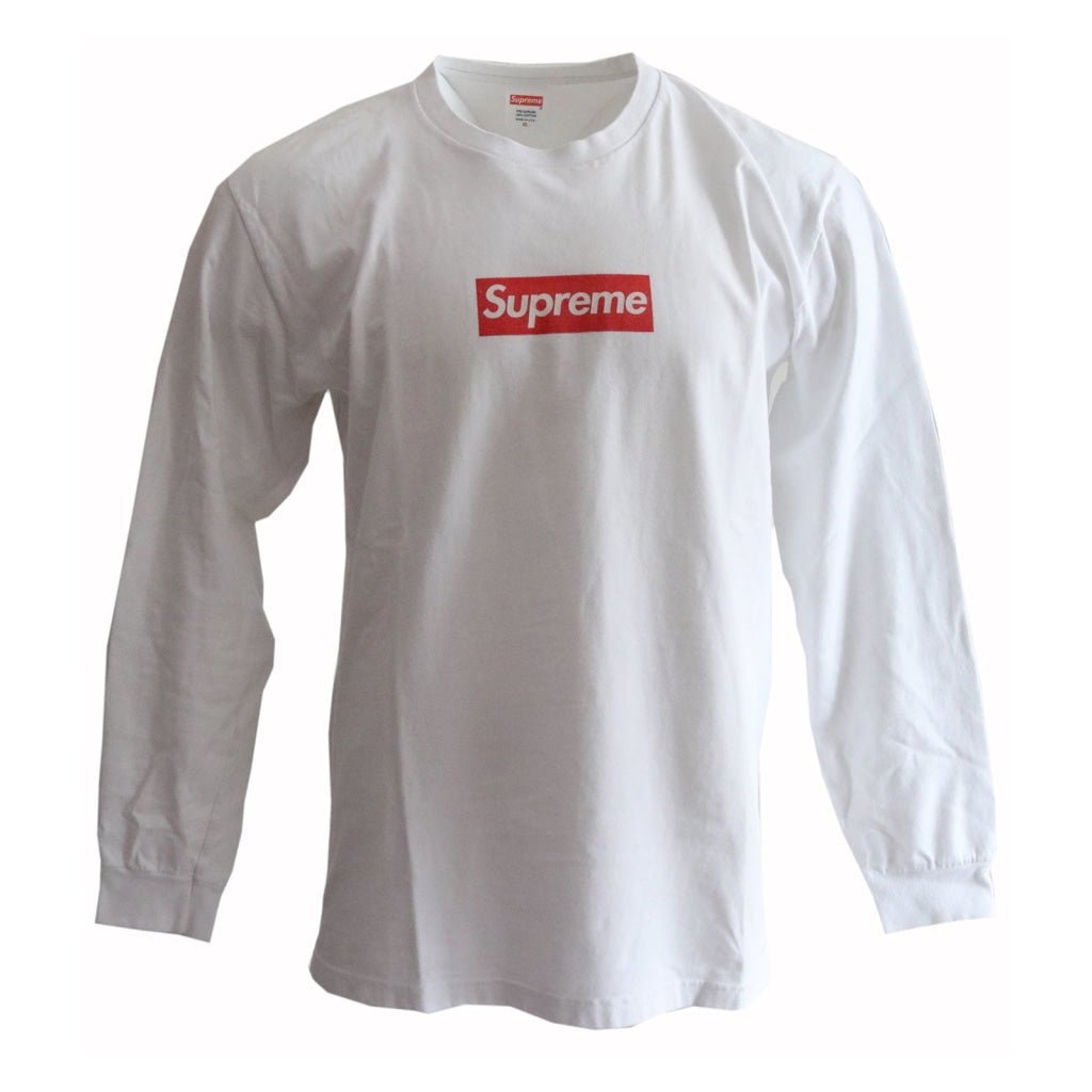 Red on White Box Logo F&F Longsleve Supreme vendor-unknown   