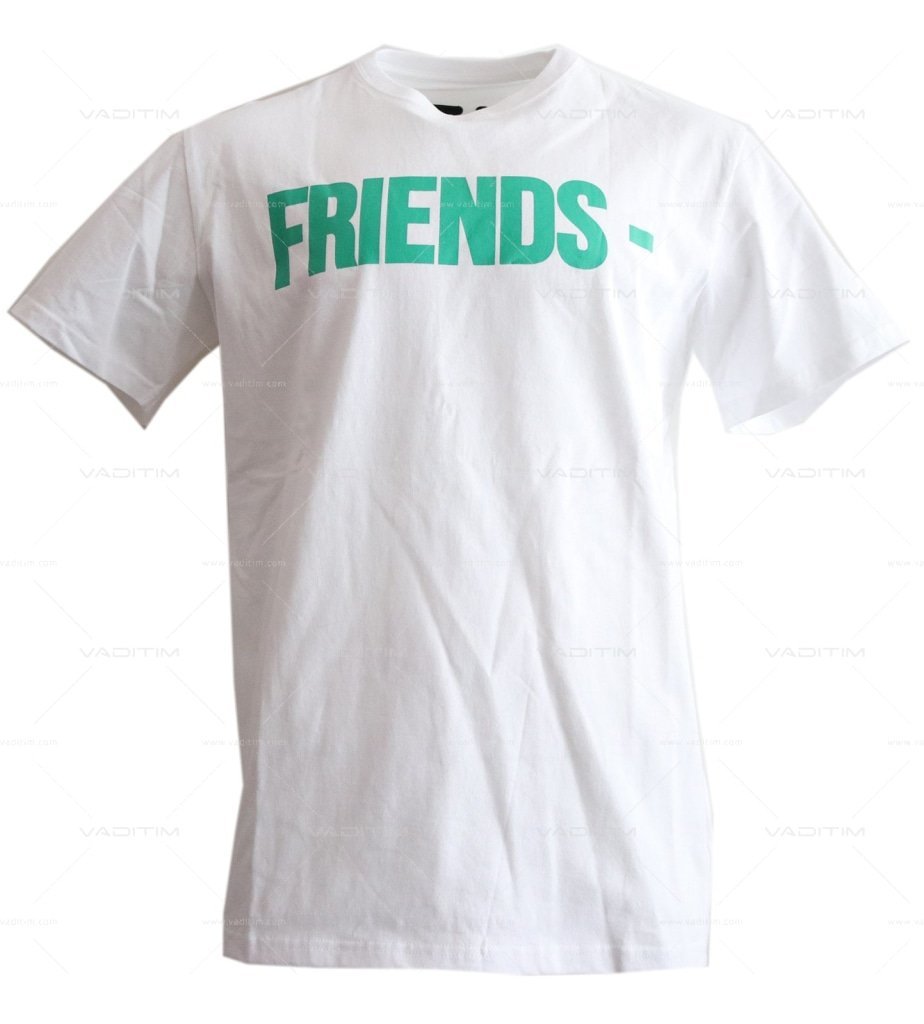 VLONE FRIENDS TEE WHITE/GREEN Clothing vendor-unknown   